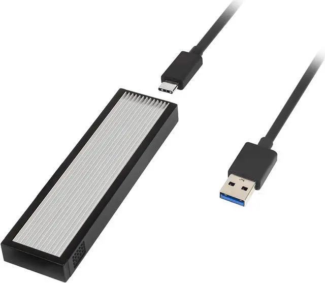 Main image of SYBA SD-ENC40144 USB-C Aluminum M.2 SATA B-Key SSD Enclosure Adapter, USB 3.1 Gen 2 Type C to NGFF M.2 SATA B-Key Solid State Drive External Enclosure Fits only 2242/ 2260/ 2280