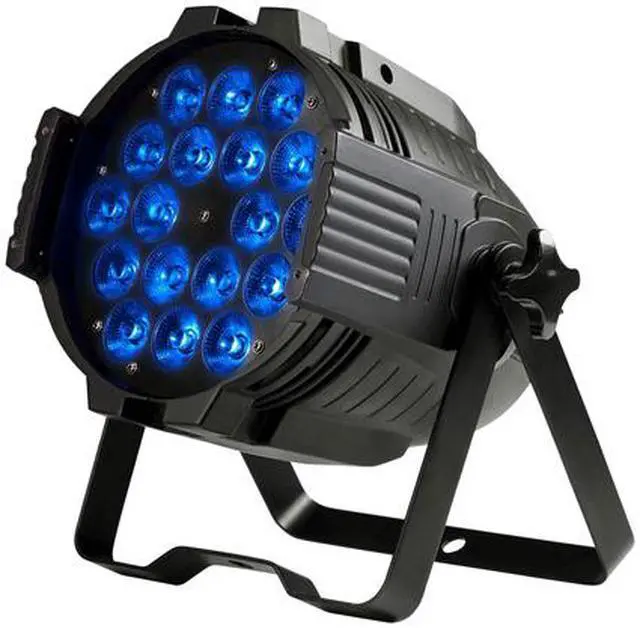 Alt view image 3 of 6 - Monoprice Stage Wash PAR Stage Light (RGBWA-UV) | 18 Watt, x 18 LED, 6-channel and 10-channel DMX modes - Stage Right Series