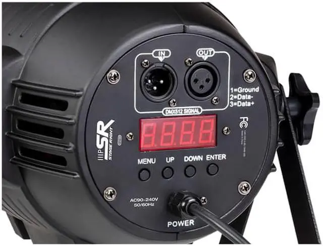 Alt view image 6 of 6 - Monoprice Stage Wash PAR Stage Light (RGBWA-UV) | 18 Watt, x 18 LED, 6-channel and 10-channel DMX modes - Stage Right Series