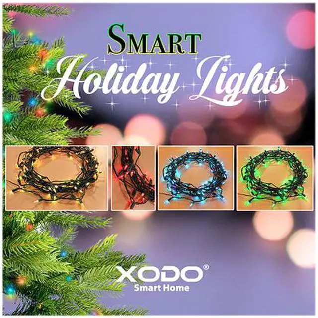 Alt view image 3 of 7 - Xodo Outdoor String Lights 35 ft. 100 LEDs, Dream Color Christmas Lights with APP, Waterproof Color Changing LED String Lights for Wedding Party
