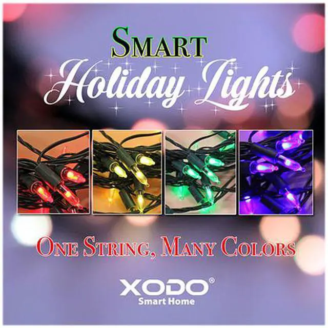 Alt view image 5 of 7 - Xodo Outdoor String Lights 35 ft. 100 LEDs, Dream Color Christmas Lights with APP, Waterproof Color Changing LED String Lights for Wedding Party