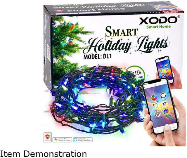 Main image of Xodo Outdoor String Lights 35 ft. 100 LEDs, Dream Color Christmas Lights with APP, Waterproof Color Changing LED String Lights for Wedding Party