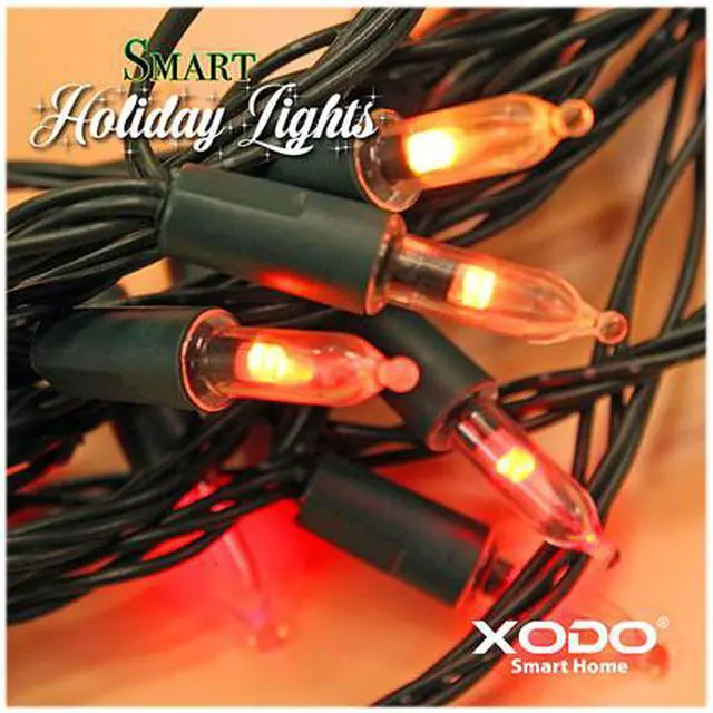 Alt view image 7 of 7 - Xodo Outdoor String Lights 35 ft. 100 LEDs, Dream Color Christmas Lights with APP, Waterproof Color Changing LED String Lights for Wedding Party
