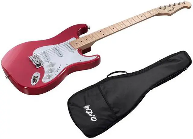 Alt view image 4 of 6 - Monoprice Indio Cali Classic Electric Guitar - Wine Red, With Gig Bag