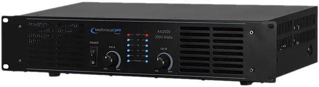 Main image of Technical Pro AX2000 2U Professional 2CH Power Amplifier - Black