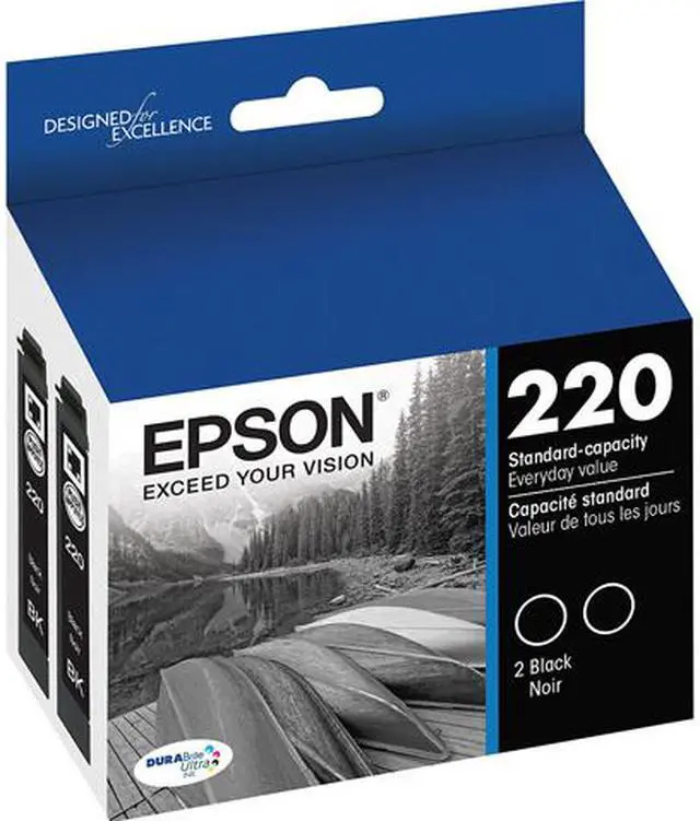 Main image of EPSON AMERICA PRINT T220120-D2 DuraBrite Ultra Black Dual Pk