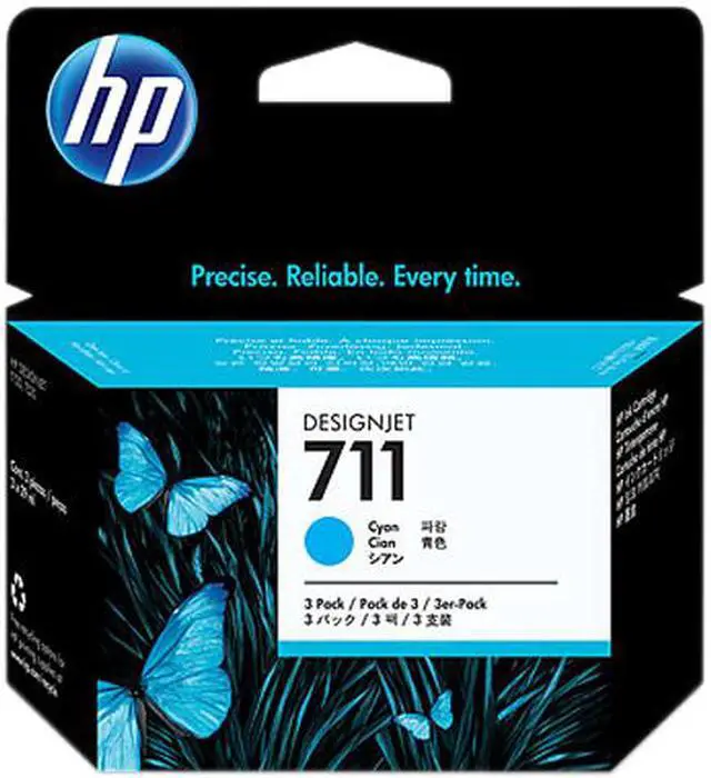 Main image of HP 711 3-pack 29-ml Cyan DesignJet Ink Cartridges, CZ134A