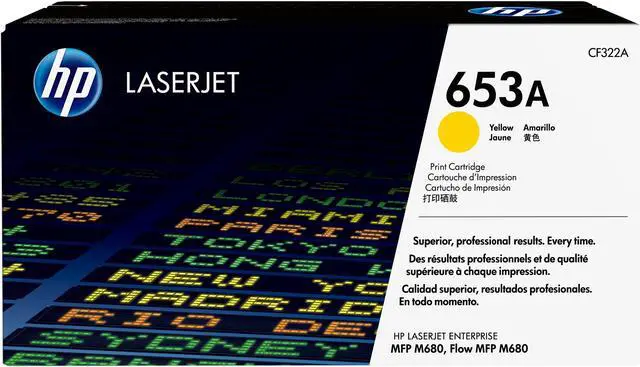 Main image of HP 653A Yellow Original LaserJet Toner Cartridge, ~16,500 pages, CF322A