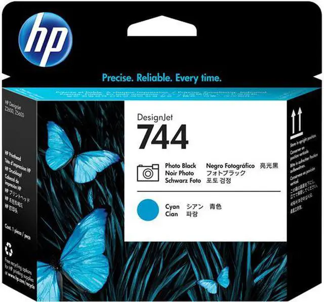 Main image of HP 744 Photo Black/Cyan DesignJet Printhead, F9J86A