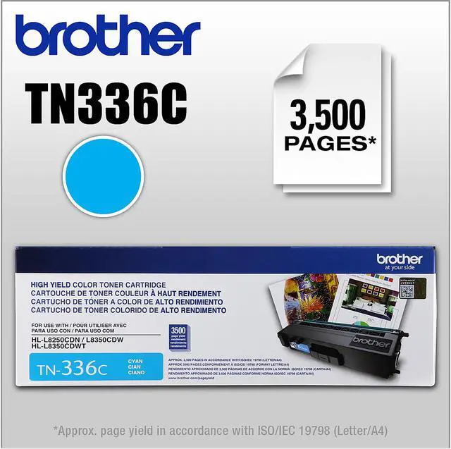 Alt view image 2 of 2 - Brother TN336C High Yield Toner Cartridge - Cyan