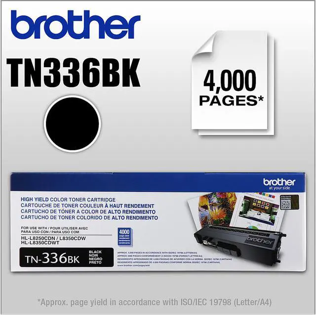 Alt view image 2 of 2 - BROTHER INTERNATIONAL TN336BK Black High Yield Toner Cart