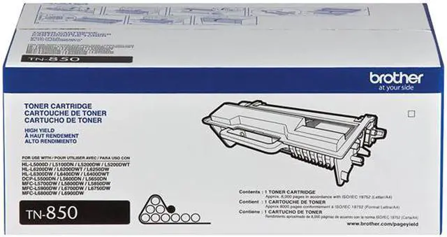 Alt view image 3 of 4 - Brother TN850 High Yield Toner Cartridge - Black