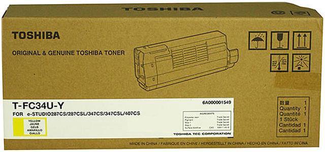 Yellow Toner Cartridge for Toshiba TFC34UY E STUDIO 287CS, E STUDIO 287CSL, E  STUDIO 347CS, E STUDIO 347CSL, E STUDIO 407CS, Genuine Toshiba Brand Toner  Cartridges (Genuine Brands) 