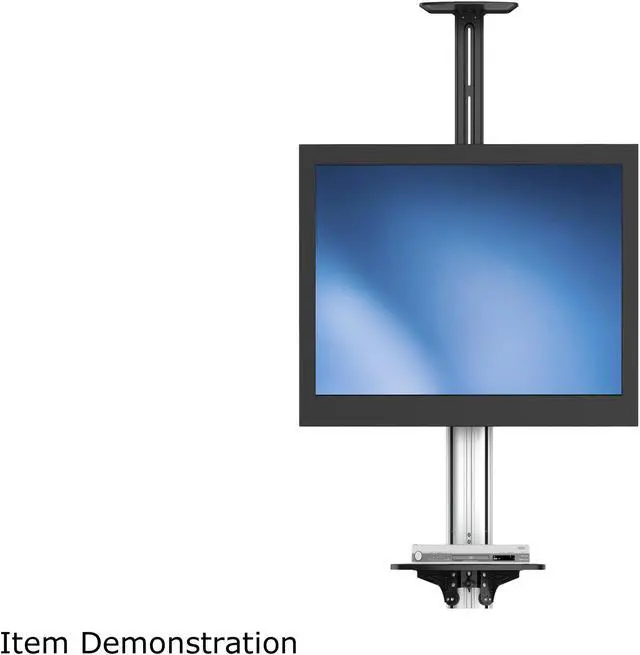 Alt view image 6 of 7 - StarTech.com STNDMTV70 TV Cart - For 32" to 75" Displays - AV Cart - Height Adjustable - Lockable Wheels - Flat Screen TV Cart - Media Cart on Wheels