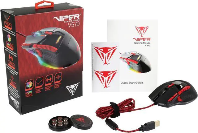 Alt view image 6 of 5 - Patriot Viper V570 Full RGB Pro Laser Gaming Mouse, 12000 dpi Precision Sensor, 13 programmable macro Keys