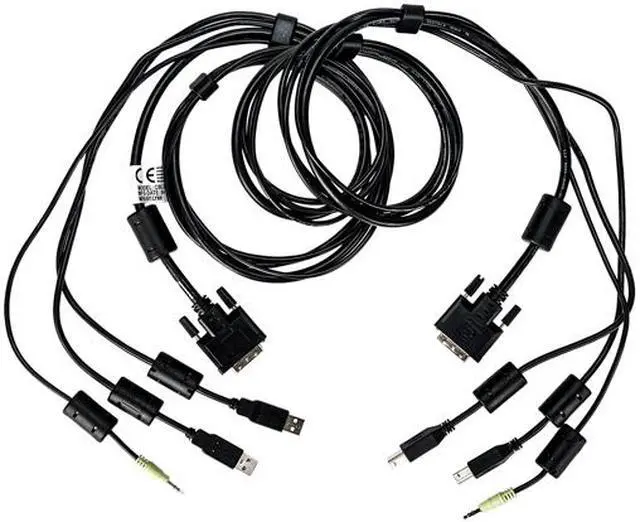Alt view image 3 of 3 - Vertiv Avocent USB Keyboard and Mouse, DVI-D and Audio Cable, 6 ft. with DPP Support for Vertiv Avocent SV and SC Series Switches