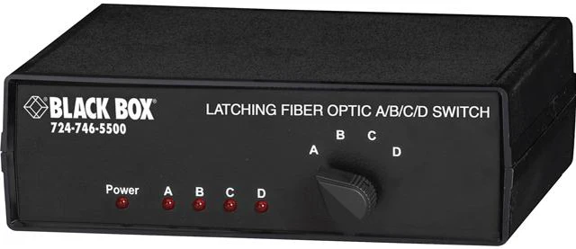 Main image of FIBER OPTIC A/B/C/D DESKTOP SWITCH - LATCHING, ST MULTIMODE, GSA, TAA, 45 DAY ST