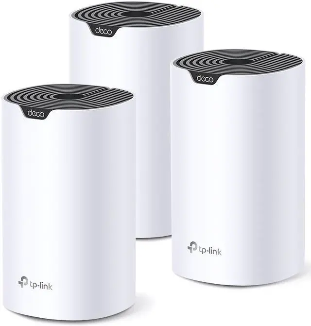 Main image of TP-Link Deco Mesh WiFi System (Deco S4) - Up to 5,500 Sq.ft. Coverage, Replaces WiFi Router and Extender, Gigabit Ports, Works with Alexa, 3-pack
