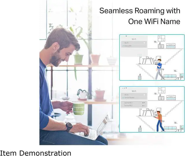 Alt view image 6 of 9 - TP-Link Deco Mesh WiFi System (Deco S4) - Up to 5,500 Sq.ft. Coverage, Replaces WiFi Router and Extender, Gigabit Ports, Works with Alexa, 3-pack