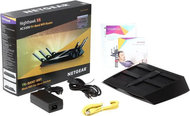 Alt view image 7 of 7 - NETGEAR Nighthawk X6 AC3200 Tri-Band WiFi Router, Gigabit Ethernet, Compatible with Amazon Echo/Alexa (R8000)