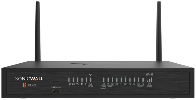 Main image of SonicWall TZ380W Firewall (Gen 8), w/ Secure Upgrade Plus (3-Year Advanced Protection Security Suite) and 1 Year CSE (3 & Free Program) | 03-SSC-7445