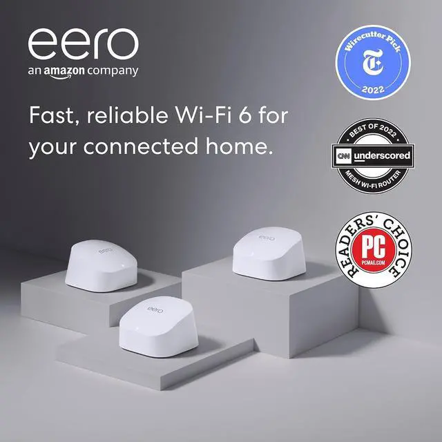 Main image of eero 6 AX1800 Dual-Band Mesh Wi-Fi 6 System (3-pack)