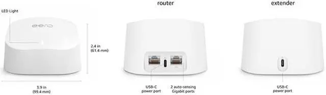 Alt view image 3 of 8 - eero 6 AX1800 Dual-Band Mesh Wi-Fi 6 System (3-pack)