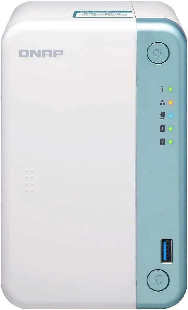 Alt view image 2 of 11 - QNAP TS-251D-4G NAS TS-251D-4G 2Bay SATA Celeron J4005/4025 Dual-core 2.5GHz 4GB DDR4