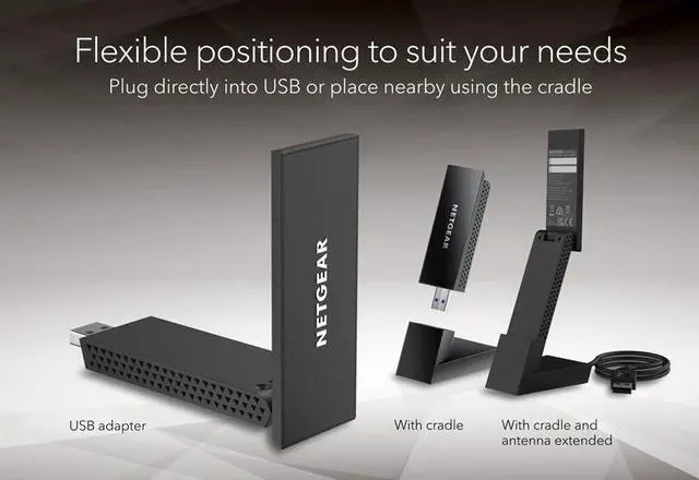 Alt view image 6 of 8 - Netgear Nighthawk A8000 IEEE 802.11ax Tri Band Wi-Fi Adapter, A8000-100PAS
