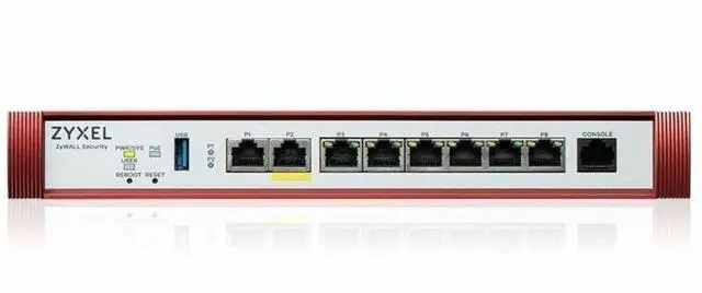 Alt view image 2 of 3 - Zyxel ZyWALL USG FLEX 100HP Network Firewall - 8Port - Gigabit Ethernet - 2.93 Gbit/s Firewall Throughput - 25 VPN - 7x RJ-45 (USGFLEX100HP)