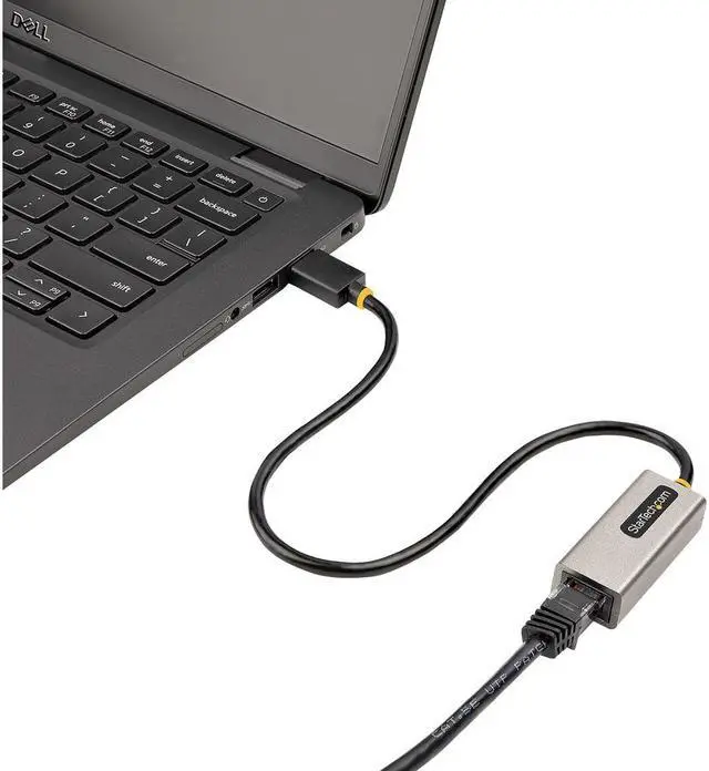Alt view image 5 of 6 - StarTech.com USB to Ethernet Adapter, USB 3.0 to 10/100/1000 Gigabit Ethernet LAN Adapter, 1ft/30cm Attached Cable, USB to RJ45 Adapter