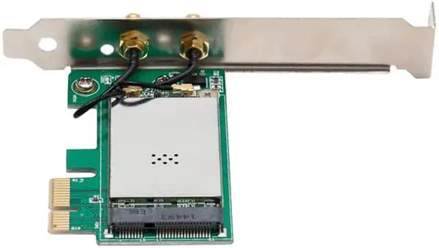 Alt view image 3 of 4 - SYBA MiniPCI-e Wi-Fi 802.11N N300 to PCI-e x1 Wireless Card