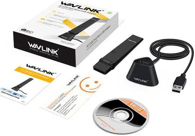 Alt view image 7 of 7 - Wavlink AC1300 USB3.0 WiFi Card Dual Band 1300Mbps USB Wi-Fi Network Adapter with USB Extension Cradle, 802.11AC Network Lan Card 2.4G/400Mbps + 5G/867Mbps, WPS for PC Desktop Windows Mac OS X