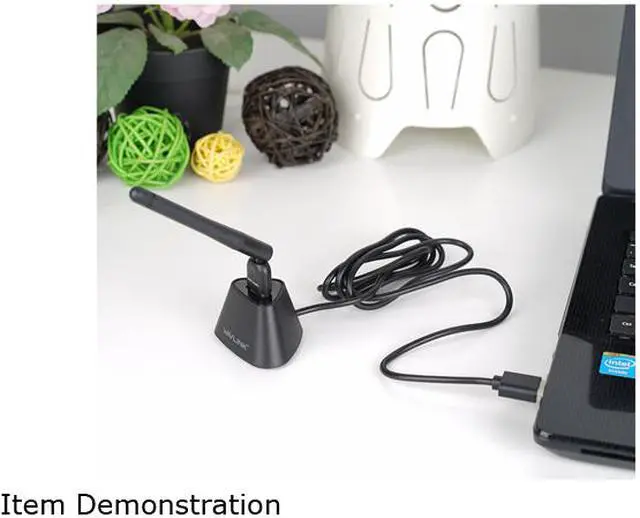 Alt view image 5 of 7 - Wavlink AC600 Wi-Fi Card Dual Band Wireless Adapter Up to 600Mbps, 802.11ac/a/b/g/n, High Gain 3dBi External Antenna WiFi adongle, For PC, Desktop, Laptop, Support Windows, Mac OS X