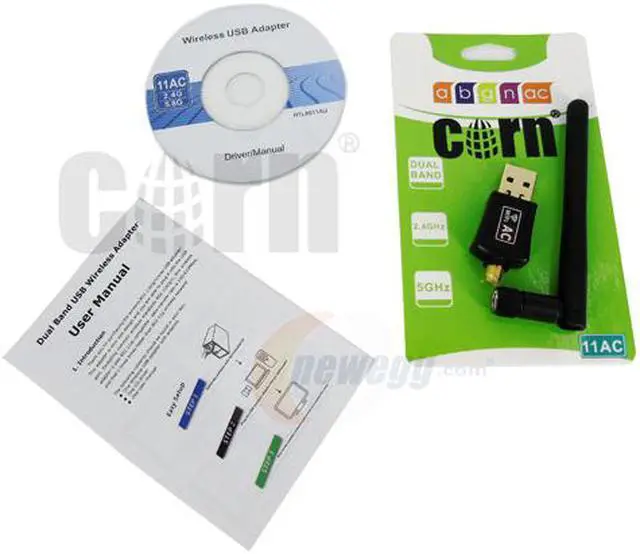 Alt view image 7 of 7 - 600Mbps USB Wifi Adapter for PC,CORN Mini 802.11ac Dual Band 2.4G/5G High Gain 2dBi Antenna Wireless Network Adapter Wi-Fi Dongle Adapter Support Windows XP,Win Vista,Win 7,Win 8.1, Win 10,Mac OS X 10