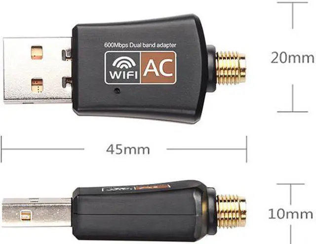 Alt view image 4 of 7 - 600Mbps USB Wifi Adapter for PC,CORN Mini 802.11ac Dual Band 2.4G/5G High Gain 2dBi Antenna Wireless Network Adapter Wi-Fi Dongle Adapter Support Windows XP,Win Vista,Win 7,Win 8.1, Win 10,Mac OS X 10