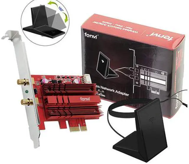 Alt view image 6 of 7 - Fenvi FV-2030T Wireless Dual Band AC2030 PCI Express Intel 9260 Wifi Adapter For Desktop PC, 1730Mbps (5GHz) + 300Mbps (2.4GHz), Bluetooth 5.0, IEEE 802.11ac, Windows 10, Support MU-MIMO, 9260NGW Card
