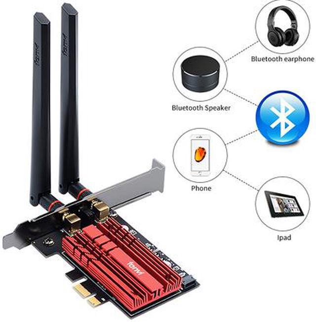 Alt view image 5 of 7 - fenvi FV-AX3000 WiFi 6 PCI-E 3000Mbps Bluetooth 5.1 Wifi Adapter Intel AX200 Wi-fi6 Card Wireless PCI Express 802.11ax/ac 2.4Ghz/5Ghz Dual Band MU-MIMO OFDMA With Heat Sink, for Windows 10/Win 11