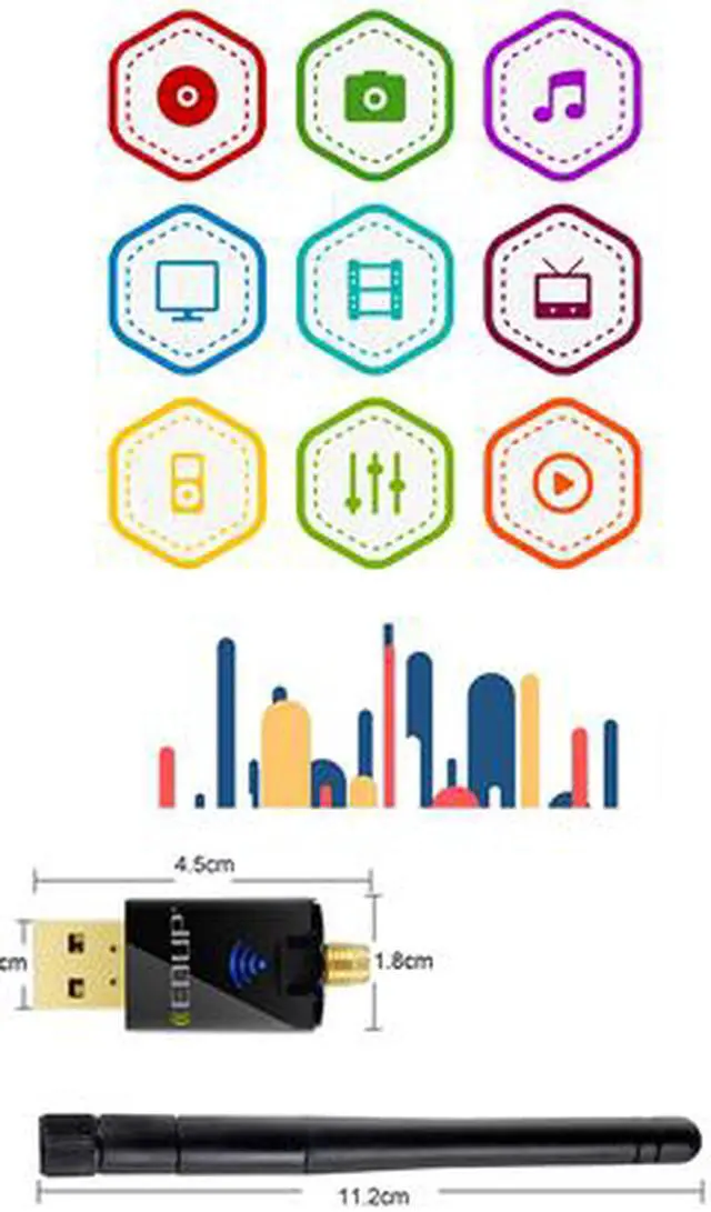 Alt view image 12 of 14 - USB Wifi Adapter for PC, EDUP AC600M USB Wi-fi Dongle 802.11ac Wireless Network Adapter with Dual Band 2.4GHz/5Ghz High Gain Antenna for Desktop Laptop support Windows XP/Vista/7/8.1/10 Mac 10.7-10.15