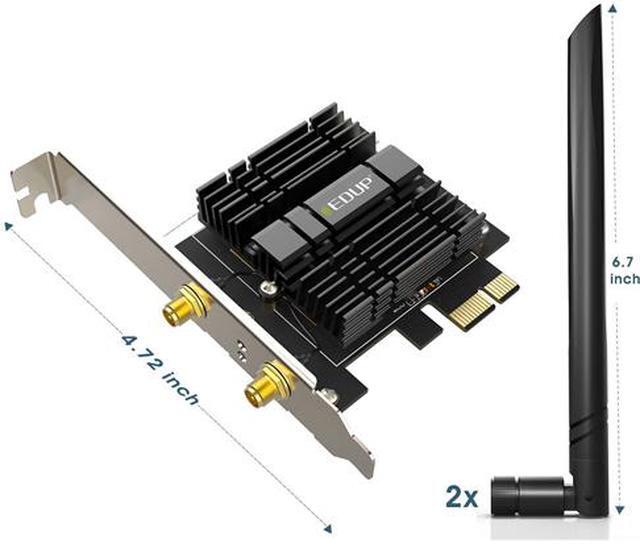 Alt view image 5 of 7 - EDUP WiFi 6 Card AX 3000Mbps PCIe Network Card AX200 802.11AX 2.4Ghz/5.8Ghz with Bluetooth 5.0 & Heat Sink Wireless PCI Express Wi-Fi Adapters Dual Band Antenna for Windows 10 64-bit