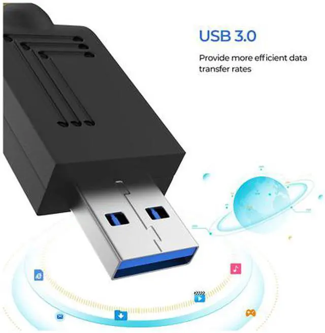 Alt view image 5 of 5 - AC1200 USB Wifi Adapter, 1200Mbps USB 3.0 Wifi Dongle 802.11 ac Wireless Network Adapter with Dual Band 2.4GHz/300Mbps + 5GHz/866Mbps 5dBi High Gain Antenna for Desktop Windows XP/Vista/7/8/10 Mac