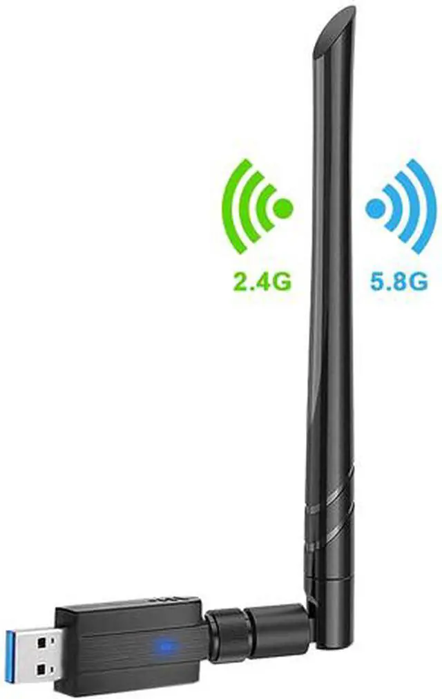 Main image of USB WiFi Adapter, USB 3.0 1200Mbps WiFi Dongle Network Adapter with 5dBi Antenna for PC/Desktop/Laptop/Mac, Support Windows XP/ 10/8/ 7/ Vista, Mac OS X 10.6-10.14
