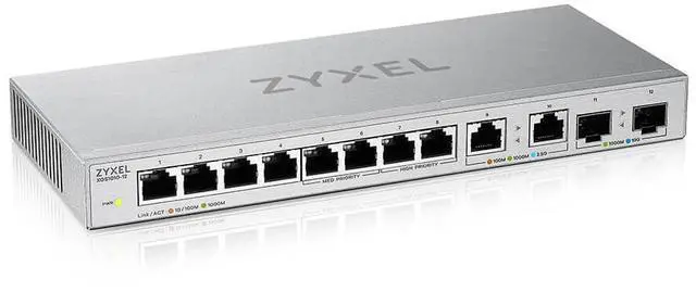 Alt view image 4 of 6 - ZyXEL 12-Port Unmanaged Multi-Gigabit Switch With 2-Port 2.5G And 2-Port 10G SFP+, XGS1010-12
