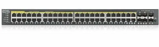 Alt view image 3 of 4 - ZyXEL GS2220-50HP 48-Port Gigabit L2+ Managed and Nebula Pro Cloud Managed Switch, 48 PoE+ Ports at 375W with 4 SFP Uplinks