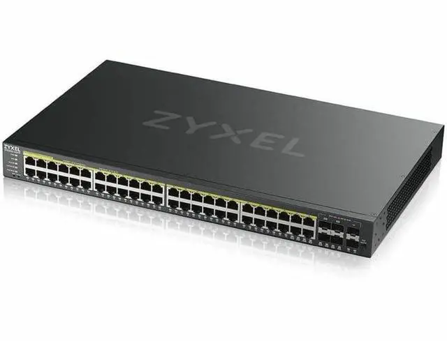 Alt view image 2 of 4 - ZyXEL GS2220-50HP 48-Port Gigabit L2+ Managed and Nebula Pro Cloud Managed Switch, 48 PoE+ Ports at 375W with 4 SFP Uplinks