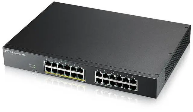 Main image of ZyXEL 24-Port Gigabit Smart Nebula Cloud Managed PoE Switch, 12 PoE+ Ports at 130W, GS1915-24EP