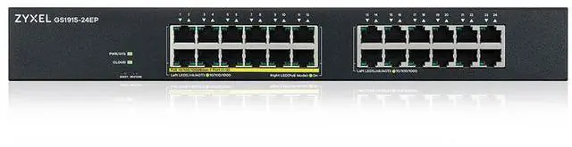 Alt view image 3 of 4 - ZyXEL 24-Port Gigabit Smart Nebula Cloud Managed PoE Switch, 12 PoE+ Ports at 130W, GS1915-24EP