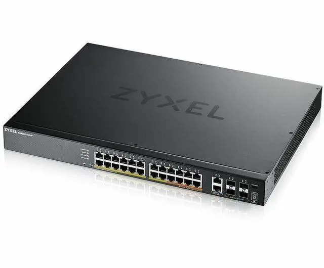 Alt view image 2 of 4 - ZyXEL XGS2220-30HP 24-Port Gigabit L3 Managed and Nebula Pro Cloud Managed Switch, 26 PoE+ Ports at 400W with 4x SFP+ 10G Uplinks and 2x 10G Ethernet Ports