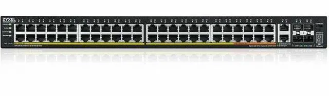 Alt view image 3 of 4 - ZyXEL XGS2220-54HP 48-Port Gigabit L3 Managed and Nebula Pro Cloud Managed Switch, 40 PoE+ / 10 PoE++ Ports at 600W with 4x SFP+ 10G Uplinks and 2x 10G Ethernet Ports