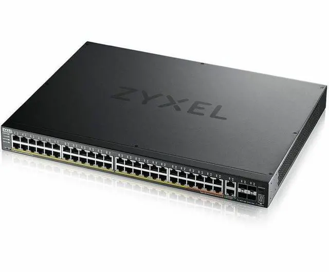 Alt view image 2 of 4 - ZyXEL XGS2220-54HP 48-Port Gigabit L3 Managed and Nebula Pro Cloud Managed Switch, 40 PoE+ / 10 PoE++ Ports at 600W with 4x SFP+ 10G Uplinks and 2x 10G Ethernet Ports